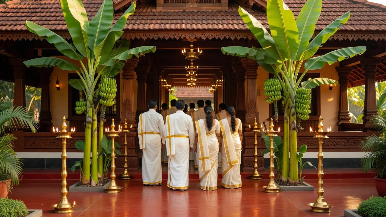 A wedding venue in Kochi prepared for the ceremony